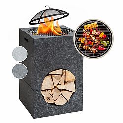 Blumfeldt Monolith, ohniště s grilem, MgO a ocelový plášť, lapač jisker