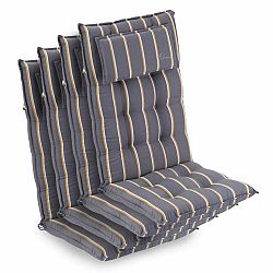 Blumfeldt Sylt, čalouněná podložka, podložka na židli, podložka na výše polohovací křeslo, polštář, polyester, 50 × 120 × 9 cm, 4x čalounění
