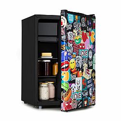 Klarstein Cool Vibe 72+, lednice, 72 l, energetická třída F, VividArt Concept, stickerbomb styl