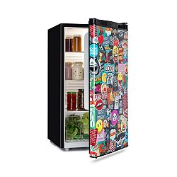 Klarstein Cool Vibe, lednice, 90 l, energetická třída A+, VividArt Concept, styl manga, černá