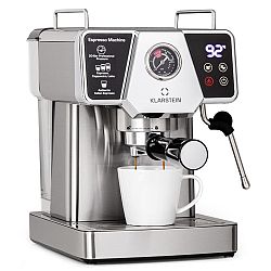 Klarstein Libeica, espresso kávovar, 19 bar 1,8 l, 10 šálků, napěňovač mléka