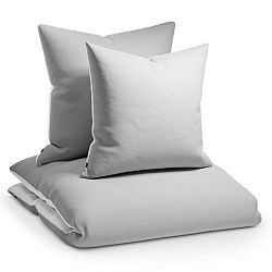Sleepwise Soft Wonder-Edition, povlečení, světle šedá/bílá, 155 x 200 cm, 80 x 80 cm