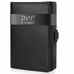 Slimpuro ZNAP, portofel subțire, 12 cărți, compartiment pentru monede, 8,9 × 1,8 × 6,3 cm (L × Î × l), protecție RFID