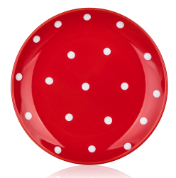 Dots 18,6 cm, červený puntíkatý