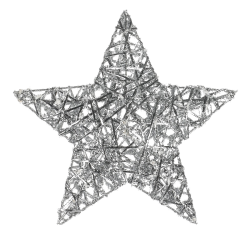 Hvězda 20 cm, stříbrná
