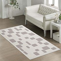 Béžový odolný koberec z bavlny Vitaus Mozaik Bej, 140 x 200 cm