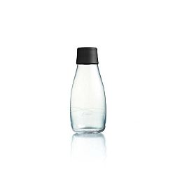 Černá skleněná lahev ReTap s doživotní zárukou, 300 ml