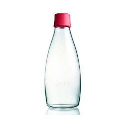 Malinově růžová skleněná lahev ReTap s doživotní zárukou, 800 ml