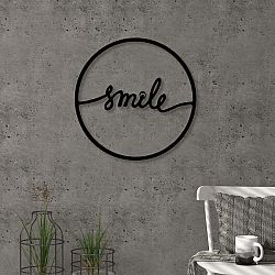 Nástěnná kovová dekorace Smile, ⌀ 40 cm