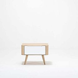 Noční stolek z dubového dřeva Gazzda Ena Two, 55 x 42 cm