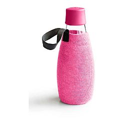 Růžový obal na skleněnou lahev ReTap s doživotní zárukou, 500 ml