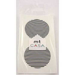 Sada 10 černobílých samolepek washi MT Masking Tape Casa