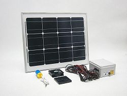 SOLAR Solární větrací systém SO19 65m3/h 30W s čerpadlem 10 l/min termostatem a baterií
